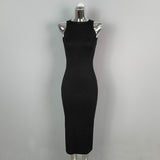 Women Dresses round Neck Sleeveless Dress Sexy