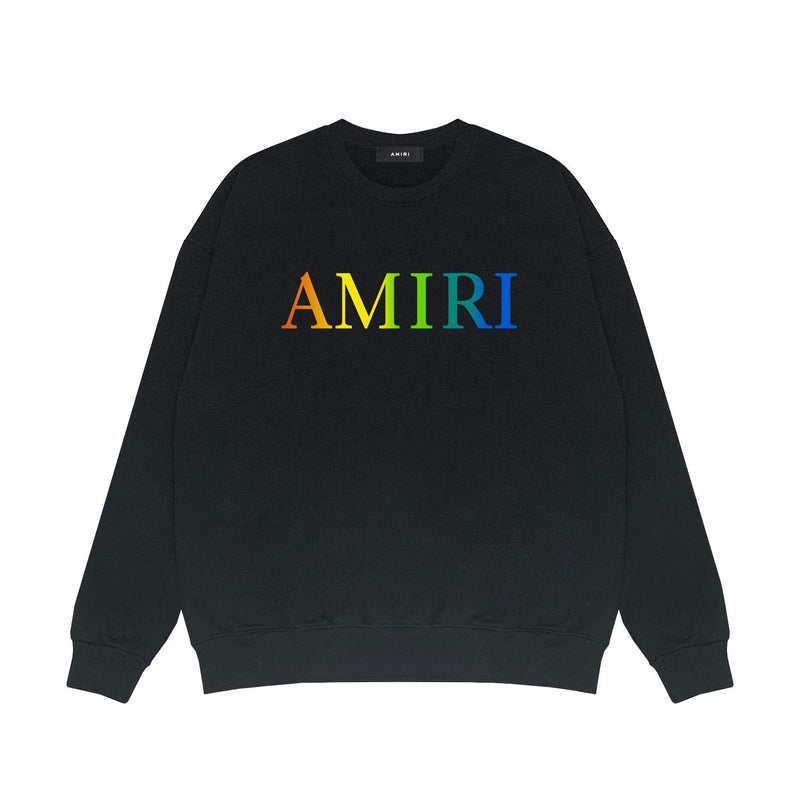 Amiri Long Sleeved Shirt Fashion Brand Crew Sweatshirts round Neck Sweater