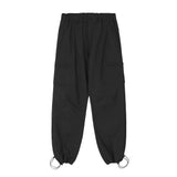 Men Sweatpants Solid Color Pocket Cargo Pants Men Loose Casual Straight Trousers