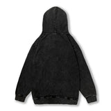 Men Hoodie Washed Distressed Letters Hooded Sweater Men Oversize Loose Couple Hoodies Coat