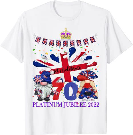 Red by Queen's Platinum Jubilee 2022 Elizabeth 70 Years T-shirt Summer Cotton Short Sleeve Loose