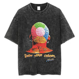 Dennis Basketball Graphic T Shirt Men's Vintage Washed