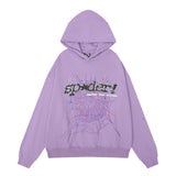 Sp5der Hoodie Cobweb Puff Print Pure Cotton