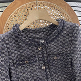 Women Woolen Coat Chanel Coat Women's Spring and Autumn Retro Short Top