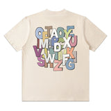 Men T Shirt Vintage Letter Print Short Sleeve Men's and Women's T-shirt