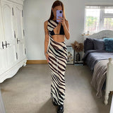 Women Dresses Summer Sexy Mesh Sleeveless Slim Fit Dress