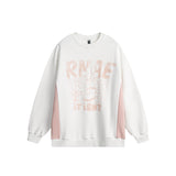 Unisex Sweater Autumn Printing Stitching Loose Sweater