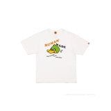 Men T-shirts HUMAN Green Monster Pattern Loose Short Sleeve T-Shirt