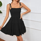 Women Dress Spring Sling Holiday Dress Tube Top Casual Beach Dress