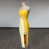 Women Evening Dress Slit Bandage Dress