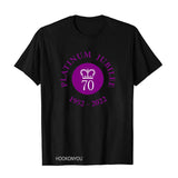 Inspired by Queen's Platinum Jubilee 2022 Elizabeth 70 Years T-Shirt Graphic Print Crew Neck