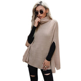 Women Knitted Sweater Autumn and Winter Turtleneck Shawl Knitted