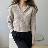 Women Winter Knitted Sweater Loose Autumn Sweater 8t8186