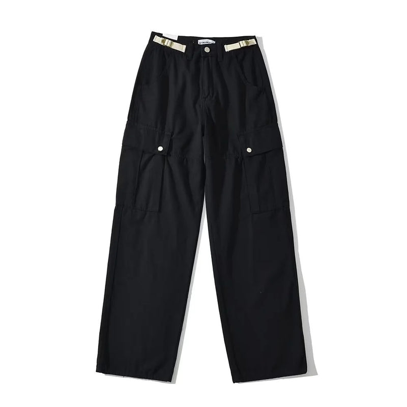 Women Sweatpants Retro Straight Casual Loose Wide-Leg Pants