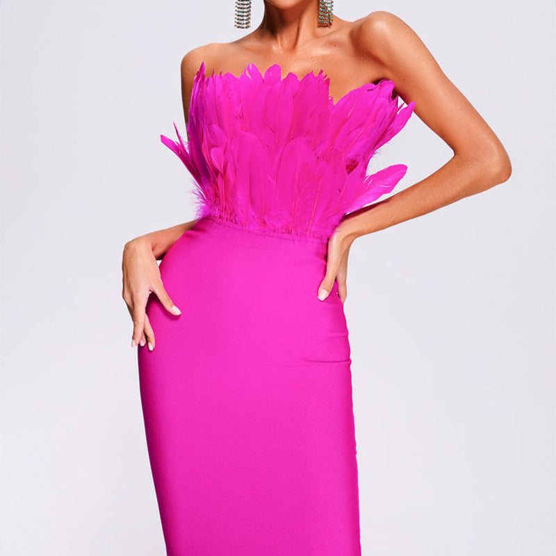 Women Evening Dress Christmas Dress Bandage One-Piece Dress