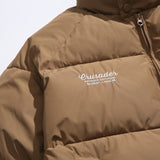 Unisex Winter Cotton Coat Color Letter Print Stand-up Collar Cotton-Padded Clothes Vintage Loose and Warm Cotton Jacket