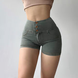 Women Yoga Sports Shorts Sports Denim Tight Sexy Fitness Hot Pants