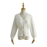 Women Sweater Knitwear V-neck Knitted Cardigan Female Autumn and Winter Loose Sweater Coat
