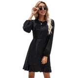 Women Dress Spring/Summer Sexy Hollow Long-Sleeved Dress