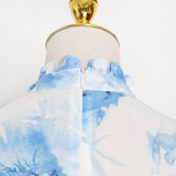 Women Dresses Summer Stand Collar Tie-Dye Dress (Qymy0409)