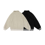 Unisex Jacket Autumn Woolen Embroidery Mark Jacket