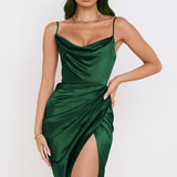 Corset Dress Summer Sexy Backless Asymmetric Skirt Sleeveless Split Pleated Skirt