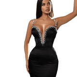 Women Dresses Party Evening Dress Sexy Bandage One-Piece Dress Hip Skirt (Ont0408)
