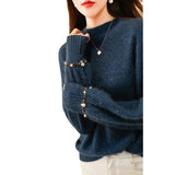 Women Knitwear Autumn and Winter round Neck Knitwear Loose Sweater