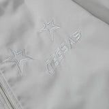 Men Jacket Coat Five-Pointed Star Embroidered Baseball Uniform Jacket Men Vibe Baggy Coat