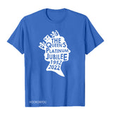 Inspired by Queen's Platinum Jubilee 2022 Elizabeth 70 Years T-shirt round Neck Short Sleeve T-shirt
