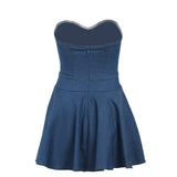 Women Dresses Summer Hip Skirt Sexy Imitation Denim Dress