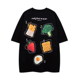 Men T Shirt Vintage Printed round Neck Short Sleeve T-shirt