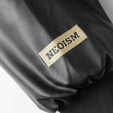 Unisex Winter Cotton Coat PU Leather Baseball Collar Cotton Coat Vintage Loose Cotton Coat