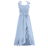 Women Date Dress Summer Sexy Backless Spaghetti Straps Dress