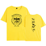 Retro Basgiath War College Double-side Graphic Tee Gold Drag