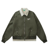 Women Jacket Vintage Loose Baseball Uniform Pilot Coat