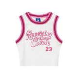 Women Vest Retro Drawstring Sleeveless T-shirt Vest