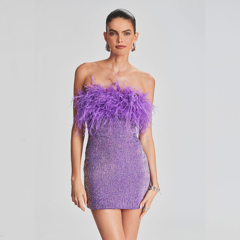 Women Dresses Sexy Backless Tassel Dress Hip Skirt Dress (Zns0409)