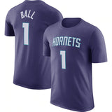 NBA T-Shirts NBA Wasps T-Shirt Bauer Basketball Suit Short Sleeve Sports
