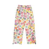 Women Pants Full Printed Floral Corduroy Casual Pants