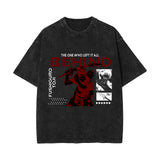 Anime Washed Retro Short Sleeve T-Shirt