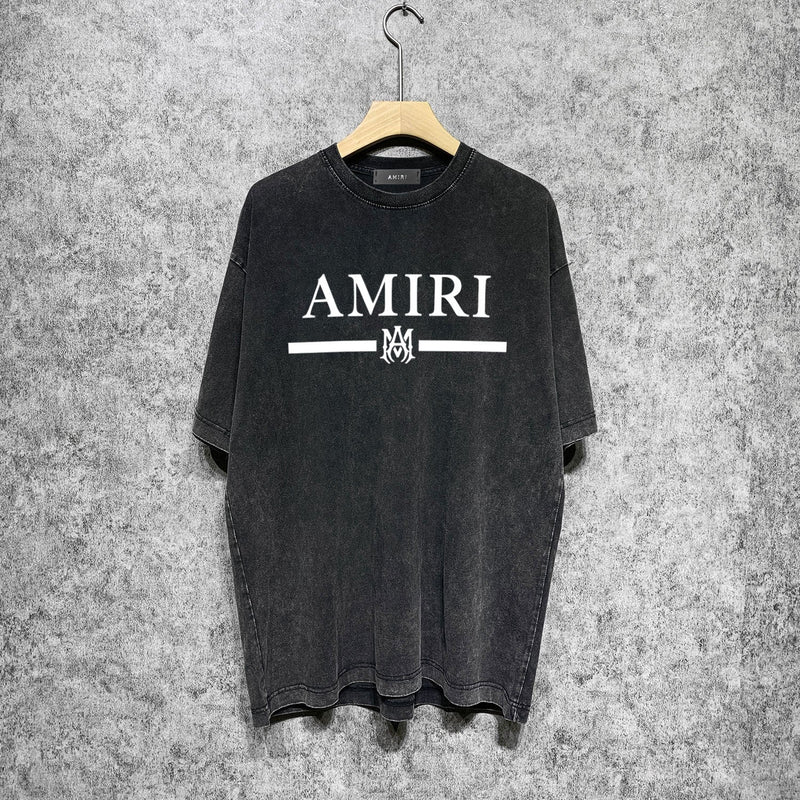 Amiri T-shirt Washed and Worn Retro Short Sleeve T-shirt
