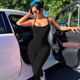 Women Jumpsuit Summer Sexy Backless Slim Fit Suspender Jumpsuit
