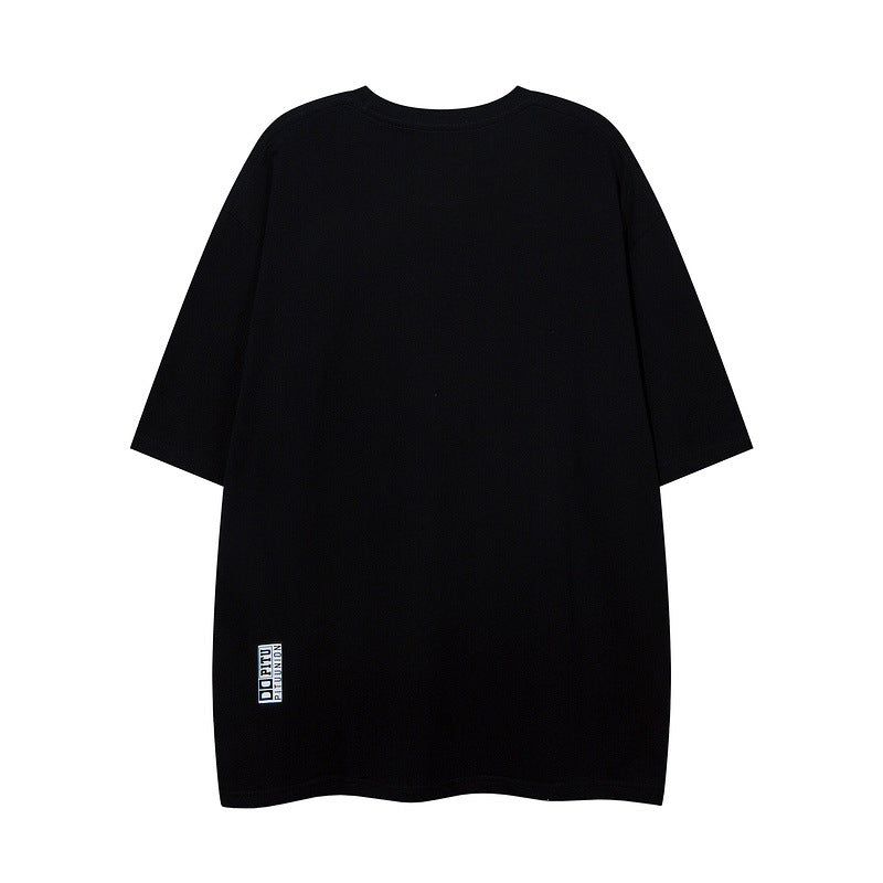 Men T Shirt Vintage Print Short Sleeves T-shirt