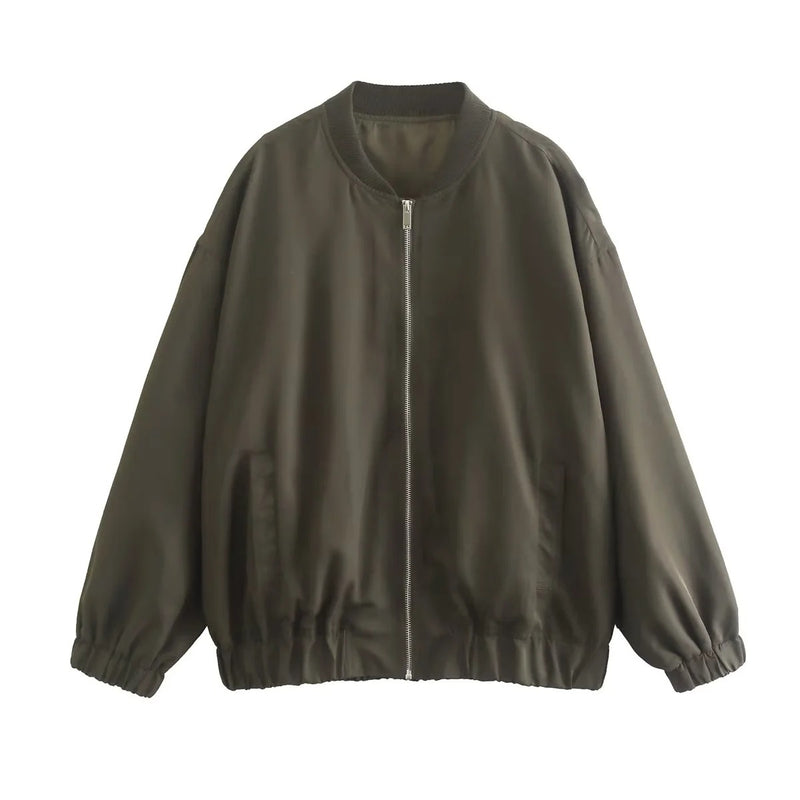 Women Jacket Spring and Autumn Loose-Fitting Jacket Top Fall Winter Coat