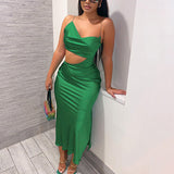Women Dresse Vintage Summer Dress Waist-Baring Slim-Fit Sling Dress