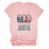 Warning the girls are stylish casual print short sleeves