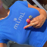 Women T-shirt Short Hot Diamond Alphabet Print Short Sleeve T-Shirt, Summer Top