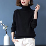 Women Knitwear Autumn and Winter Turtleneck Knitwear Loose Sweater