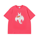 Men T Shirt Rabbit Embroidered Patch Short Sleeve T-shirt